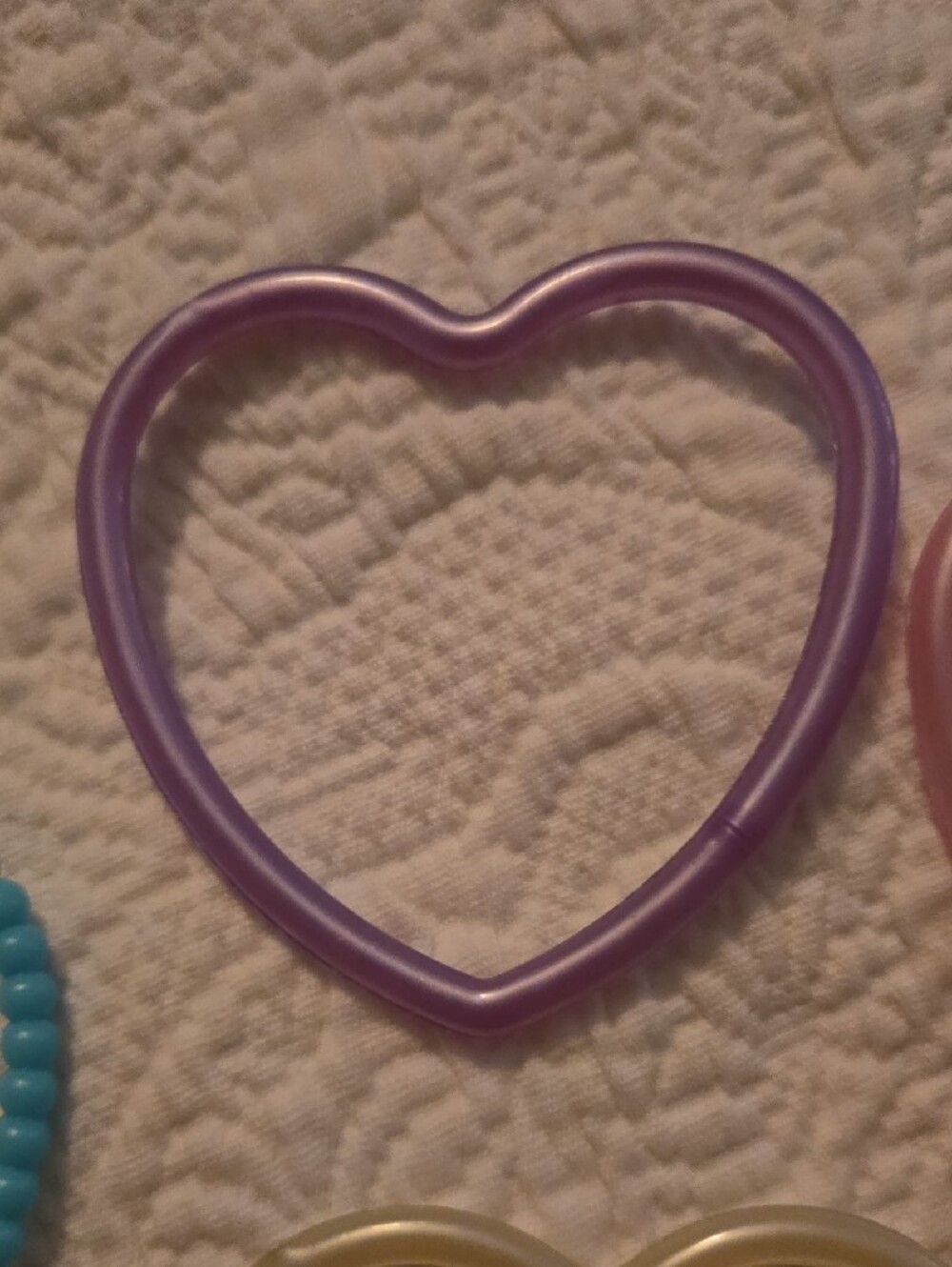 5 For 25! Pastel Heart Bangle Bracelet Set for Kids — Pink, Purple, Blue, Yellow - Picture 3 of 6